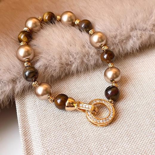 搭配利器丨圆环扣美拉德虎眼石手链 商品图0