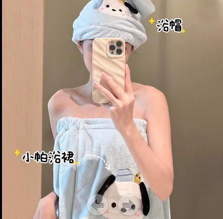 【29.9元起】儿童成人浴巾浴帽卡通立体洗澡浴巾 商品图1