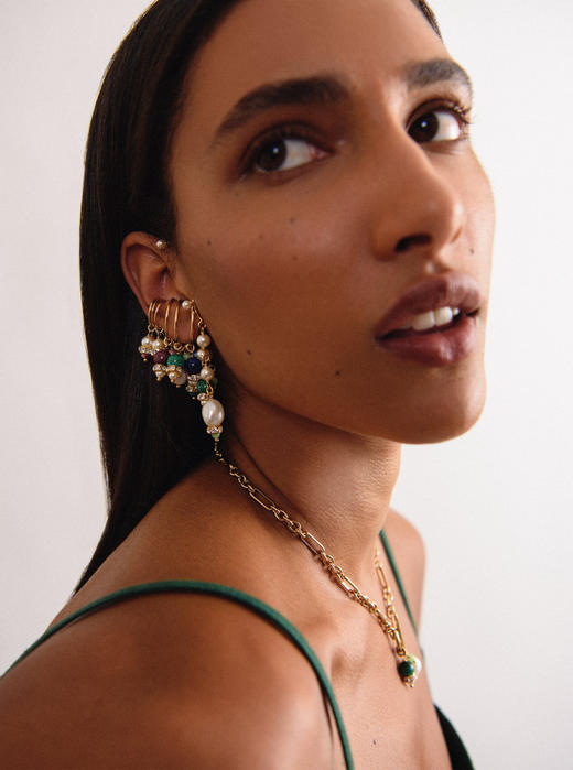 Chabaux GARDEN OF MORVI系列短项链 - 绿色/黑色 商品图2