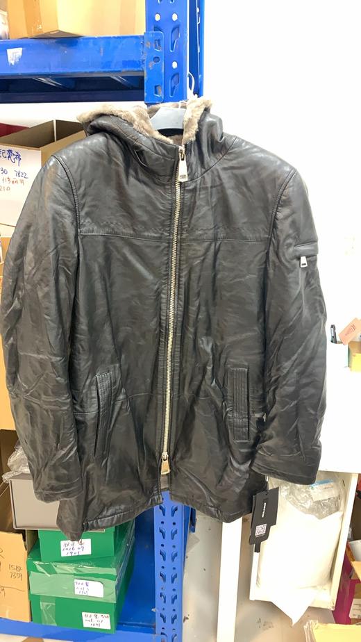 XB039602   雪豹  雪豹连帽羊毛内胆男士保暖真皮皮衣【以实拍图为准】170/92A 商品图0