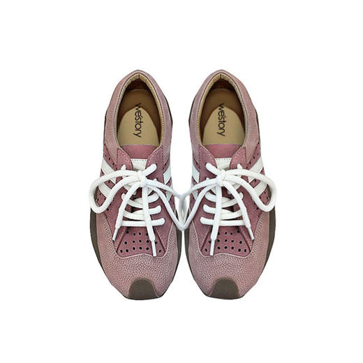 westory夏季新款超轻平底系带牛皮板鞋休闲运动鞋S24CM74471(尺码偏小，建议拍大一码） 商品图3