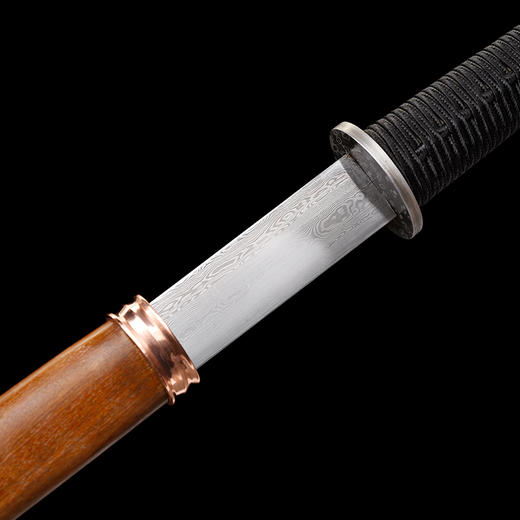 无尽环首刀 花纹钢 唐横刀剑 龙泉沈广隆一体刀剑传统刀剑 未开刃 商品图3