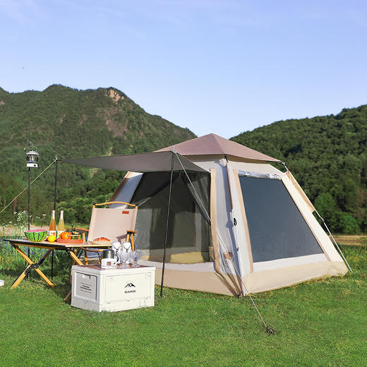 【瞬开速收 银胶UPF50+ 四面附纱】大迈 宇航员门厅自动帐篷 商品图0