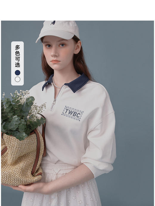Teenie Weenie小熊字母卫衣女夏季女卫衣TTMA256309N 商品图0