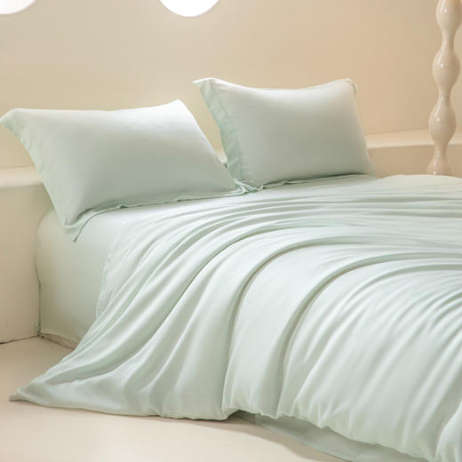【品牌直发】加倍生活 兰精天丝棉纯色四件套 柔软顺滑 现代典雅 轻奢质感  吸湿透气 床单床笠可选 商品图6