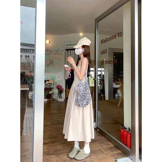 <曾小咸推荐>4.6现货秒杀 ！微信超特价！韩系V领吊带连衣裙 日常189.99 立减100 秒杀89.99！！ 商品图4