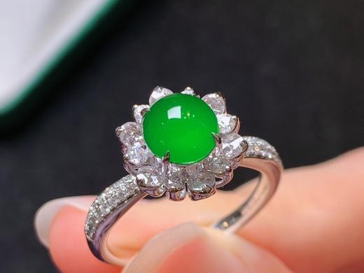 蛋面翡翠戒指 商品图0