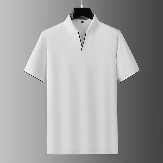 【棉质】【DDA】大依优型大码V领短袖POLO衫翻领商务休闲透气半袖夏季上衣 商品图1