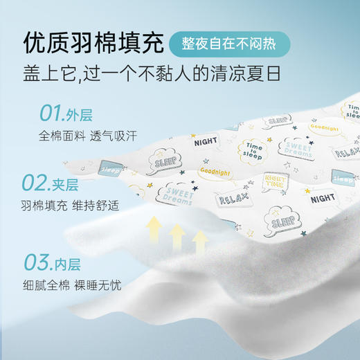 雅芳婷新款全棉可水洗夏薄被田园风被芯夏季空调被透气吸汗夏凉被 商品图2