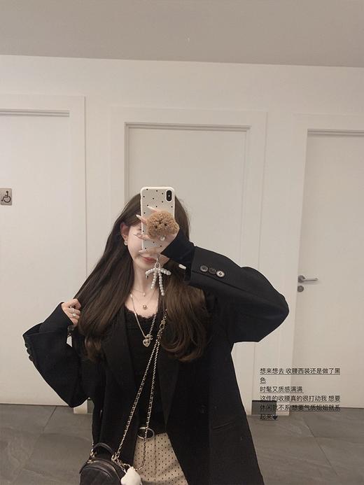 金蘑菇菇 通勤复古港风波点上衣/ 收腰休闲风 商品图6