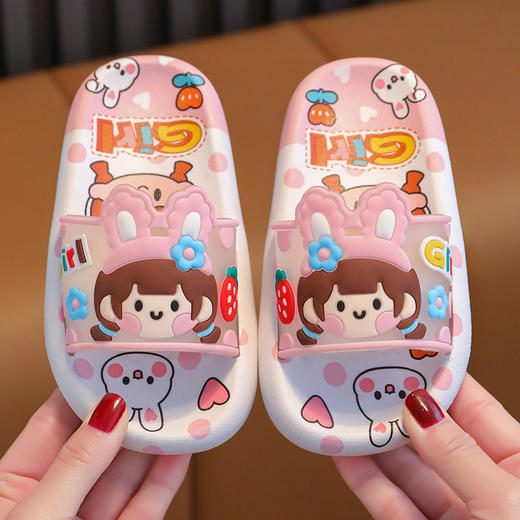 【宝宝萌趣凉拖鞋，软萌可爱】儿童拖鞋夏天 卡通可爱室内静音 浴室男童软底洗澡 宝宝女童防滑凉拖鞋-QQ 商品图6