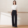 EITIE爱特爱高腰垂坠显瘦链饰高级感通勤黑色直筒裤2025夏季新款B2505602 商品缩略图1