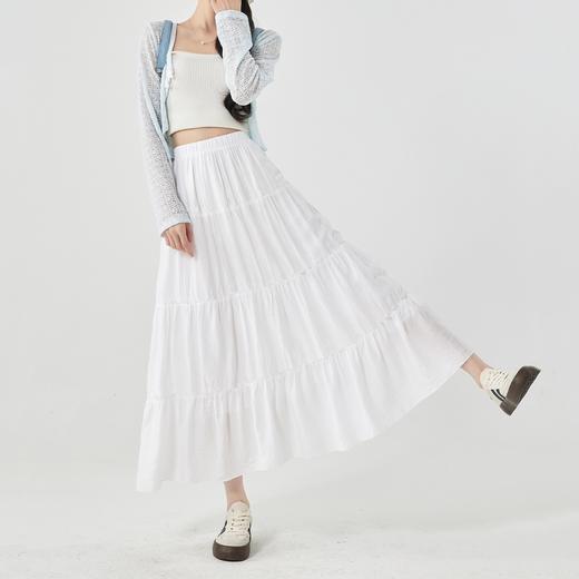 25s 春夏 桃花褶半身裙の 高腰收腹 遮肉显瘦 修饰腿型 带内衬防透肉 时髦百搭不挑人 商品图2