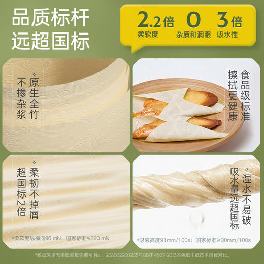 无染天然抑菌竹纤维立体压花4层90抽6包【XPTX】 商品图3