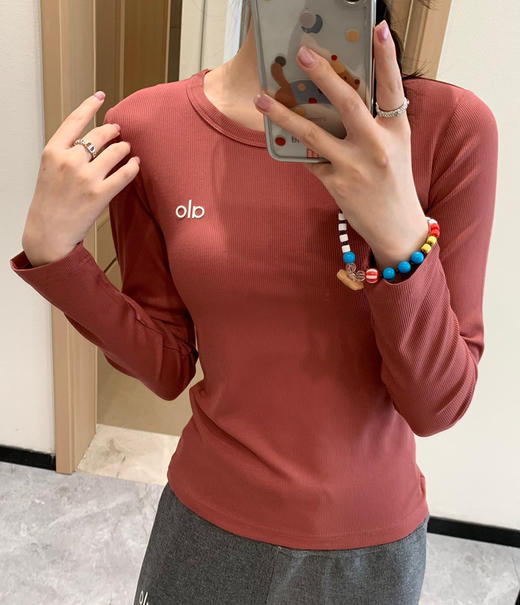 alo女士螺纹修身打底衫030505 商品图2