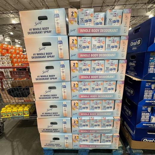 到手价299元 Secret Whole Body全身止汗香体喷雾99克*2瓶 无铝配方 全身保持干爽72小时持久清新散发迷人淡淡的清香  美国代购，无中文标签，介意慎拍 商品图6