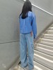 佐丹奴女装25年新款蔚蓝经典阔腿牛仔裤05415034 商品缩略图6