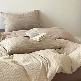 多喜爱 纯棉 水洗棉 套件 提花四件套 星河-燕麦