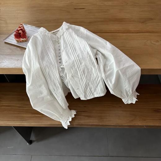 老米优品🎈3-5天！韩代同款《重工刺绣手工打杆蕾丝衬衫》法式小香风衬衫，品质款！CY250305B   商品图6