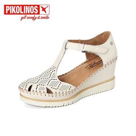 【Pikolinos】  B3F  |  派高雁25夏季牛皮包头坡跟镂空舒适凉鞋PM252106