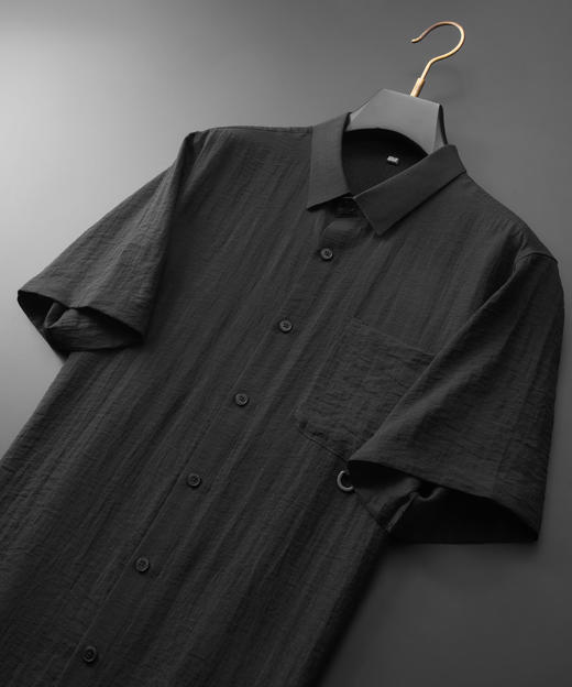 【亚麻】【DDA】大依优型大码短袖衬衫翻领衬衣商务休闲透气半袖夏季上衣男士 商品图1