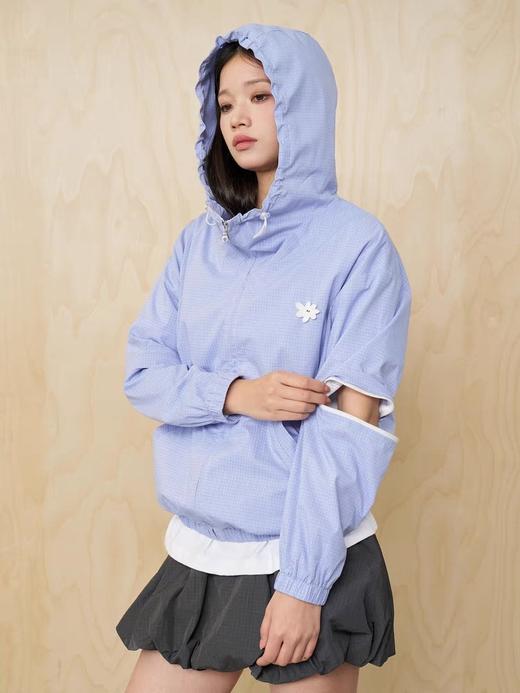 Mood Like Me/MWT2502/蓝色格纹连帽外套 商品图0