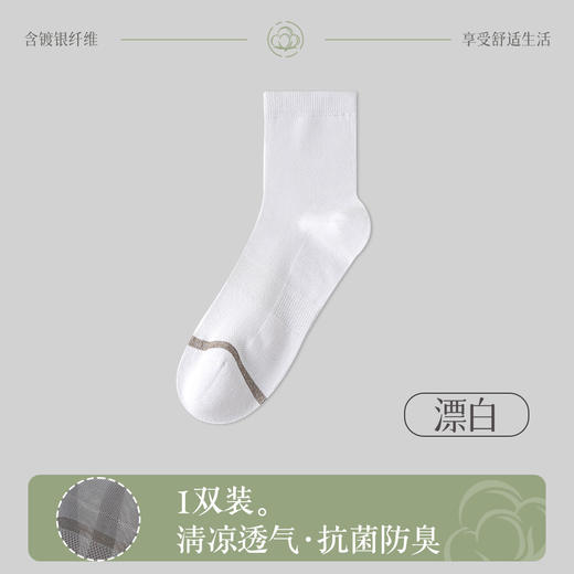 【男士纯棉商务袜子】中筒男袜 春夏网眼抗jun防臭棉袜 休闲四季薄中筒袜  商品图5