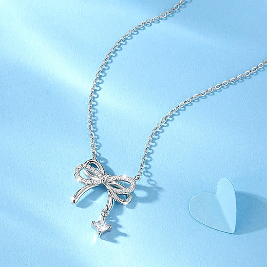 爆闪！卡蒂罗/KADER 月光蝶舞项链 纯银镶锆锁骨链 梦幻少女甜美蝴蝶结 精致小众设计感在逃公主闺蜜生日 商品图5