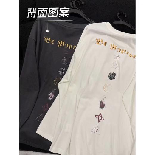【涂鸦世界】美式高街复古上衣长袖休闲休闲宽松潮流印花 商品图1