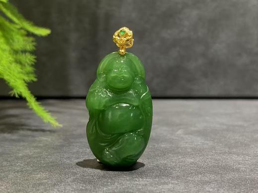 【御珠宫坊】金镶碧玉佛吊坠 商品图3