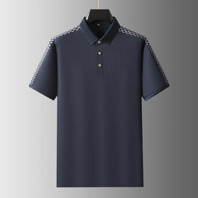 【冰丝】【DDA】大依优型大码短袖POLO衫弹力冰丝翻领商务休闲透气半袖夏季上衣