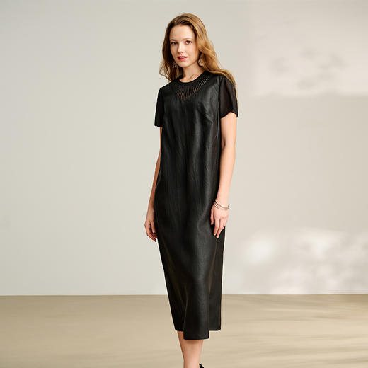 TANGY Collection/2025天意精品夏季新品中国风女士莨绸连衣裙 商品图1