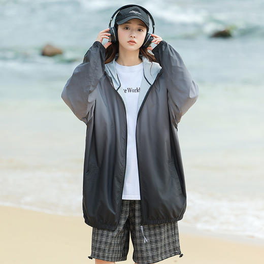 618福利款！怪兽日记 户外情侣款防晒衣 UPF50+ 清爽透气2个款式（色彩拼接款/纯色款） 商品图10