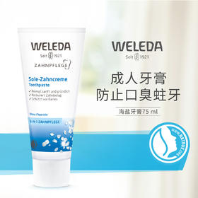 WELEDA维蕾德海盐牙膏75ml健齿护龈去牙黄烟酒茶渍