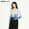 NEELLY纳俪商场同款春季新款渐变软糯舒适针织衫两件套女修身上衣N25032A01144 商品缩略图0