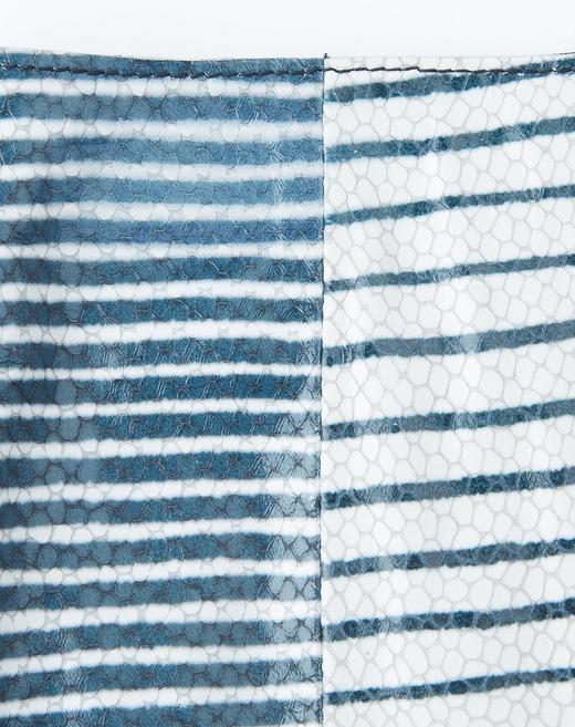 Tory Burch  女款白/墨绿色条纹拼接蛇皮纹短裙 商品图3