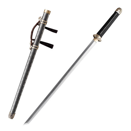 虎魄唐刀 花纹钢 唐横刀剑 龙泉沈广隆一体刀剑传统刀剑 未开刃 商品图5