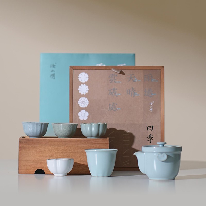 过宋人的生活/四季汝意汝瓷茶具套组/国家非遗