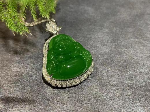 【御珠宫坊】金镶碧玉佛吊坠 商品图1