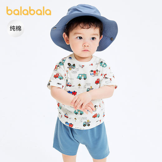 【爆品主推】巴拉巴拉婴儿t恤宝宝上衣男女童短袖2025新款夏季全棉舒适透气萌 商品图1