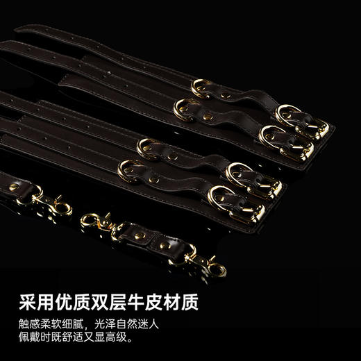 纵锦浪里牛皮手铐脚铐SM真皮捆绑脚镣束缚 商品图1