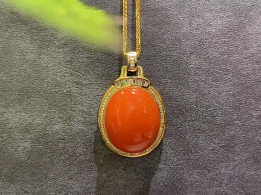 【御珠宫坊】金镶南红吊坠 商品图0