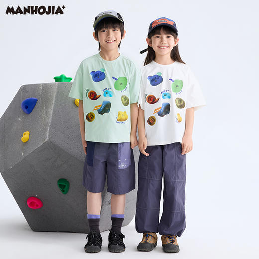 漫画家【抗菌攀岩T】儿童T恤吸湿速干抗菌防晒运动训练攀岩T男 商品图4