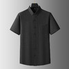【亚麻】【DDA】大依优型大码短袖衬衫翻领衬衣商务休闲透气半袖夏季上衣男士 商品缩略图0