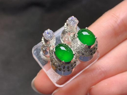 蛋面翡翠裸石一对 商品图1