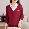 雀说翻领卫衣女新款爆款女装有领红色上衣女士外套AL30045 商品缩略图3