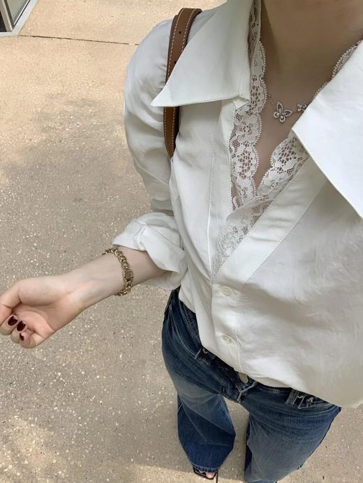 法式蕾丝花边衬衫 商品图3