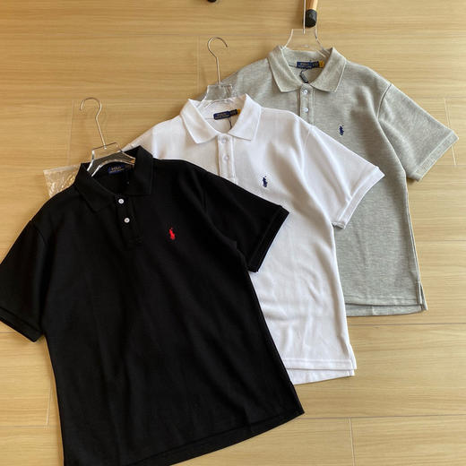 点此购买 拉夫劳伦十二色通勤商务休闲纯色小LOGO刺绣纯棉短袖polo衫 cp 311083 商品图5