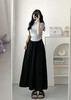 【可盐可甜百搭慵懒风褶皱山本裙】上身绝美!十分优雅撩人 拉长视觉效果 主打一个超柔软十超凉快十超显瘦! 肌理感面料，不起球不易皱! A字版型遮胯宽! 商品缩略图3