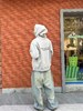 WassupHouse宽松短宽印花插袋连帽卫衣 商品缩略图0